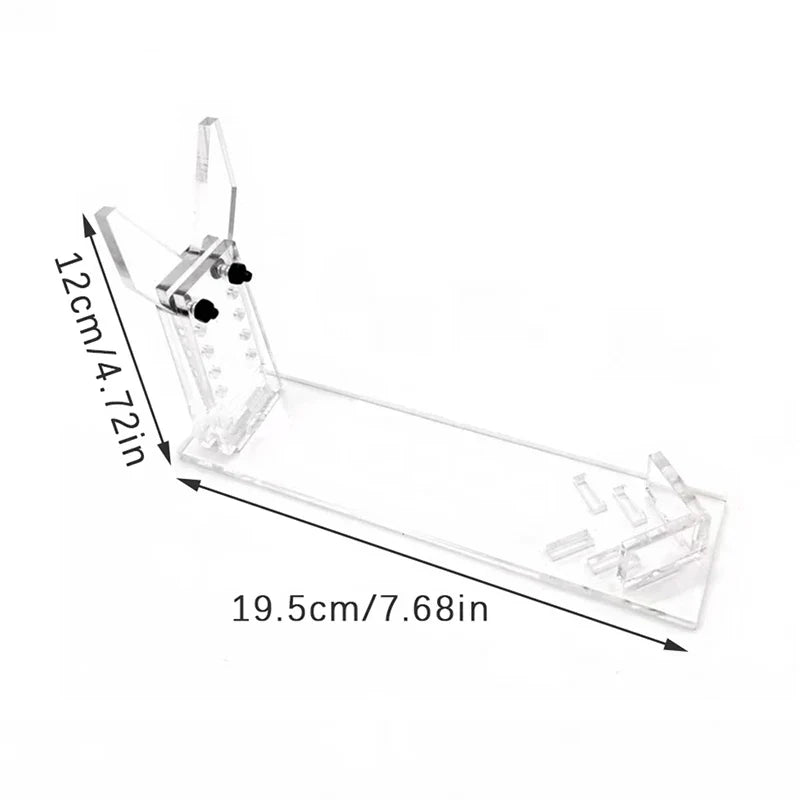 Clear Acrylic Hand Display Stand – 5-Gear Adjustable Rack Holder Figure Display Stand Qme