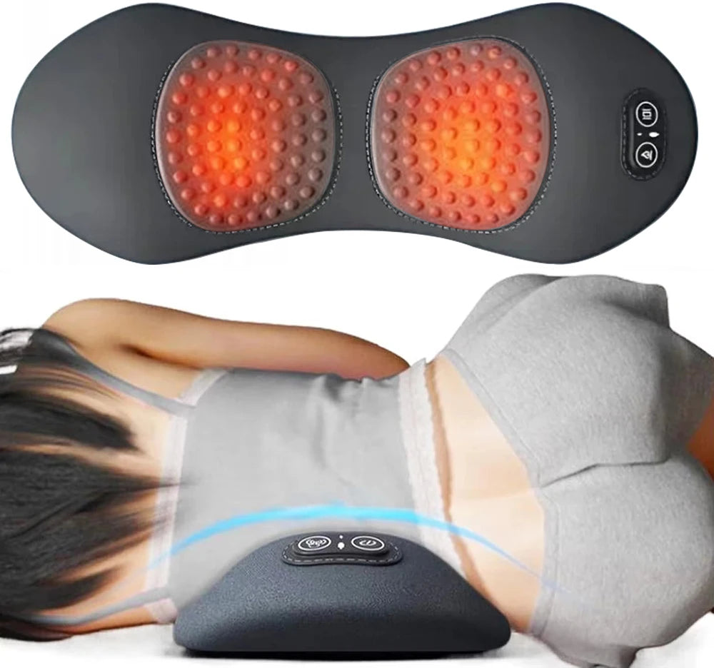 Vilnason 3-in-1 Electric Back Massager – Heat Vibration Traction Electric Back Massager Qst