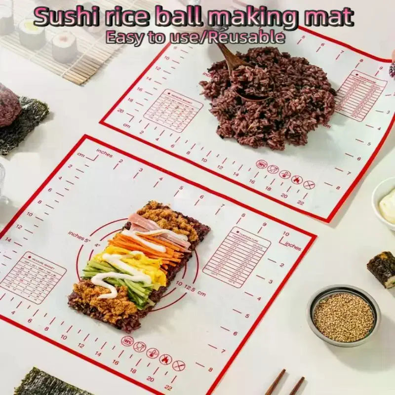 Silicone Baking Mat Non-Stick Pastry Rolling & Kneading Pad Silicone Baking Mat Qme