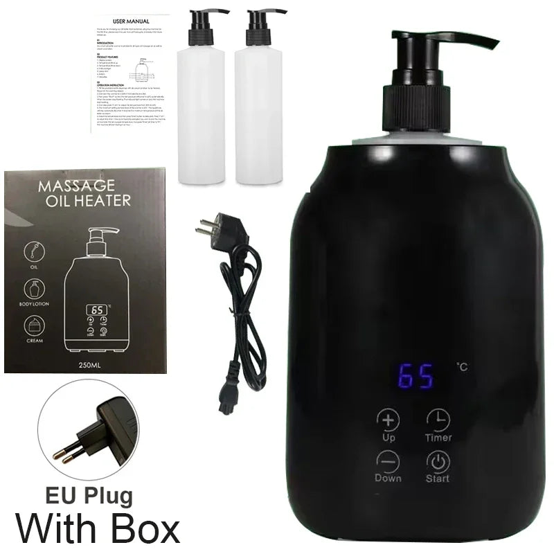 Massage Oil Warmer with LED Display & Timer | Vilnason Massage Oil Warmer Qst Black-EU-WithBox