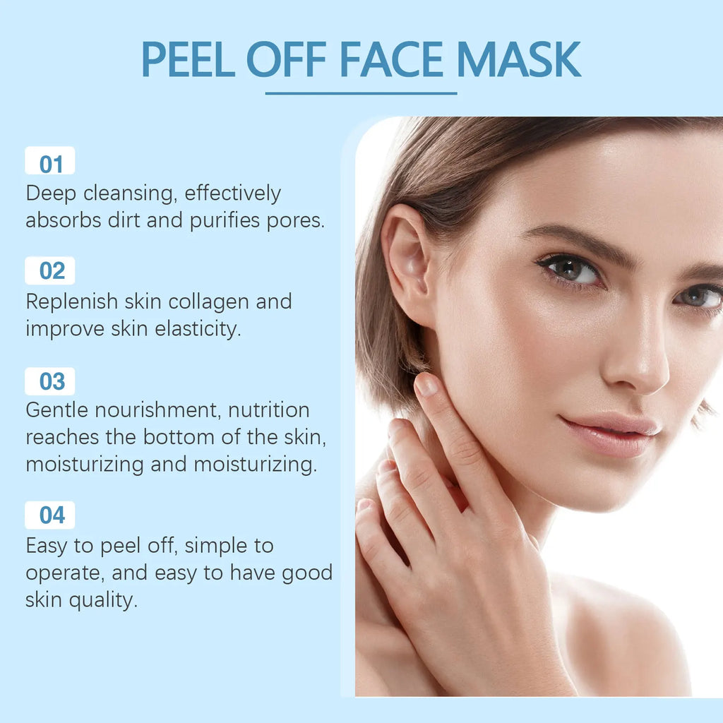 Eelhoe Bamboo Charcoal Peel-Off Mask – Deep Cleanse & Pore Care Peel-Off Face Mask Qst