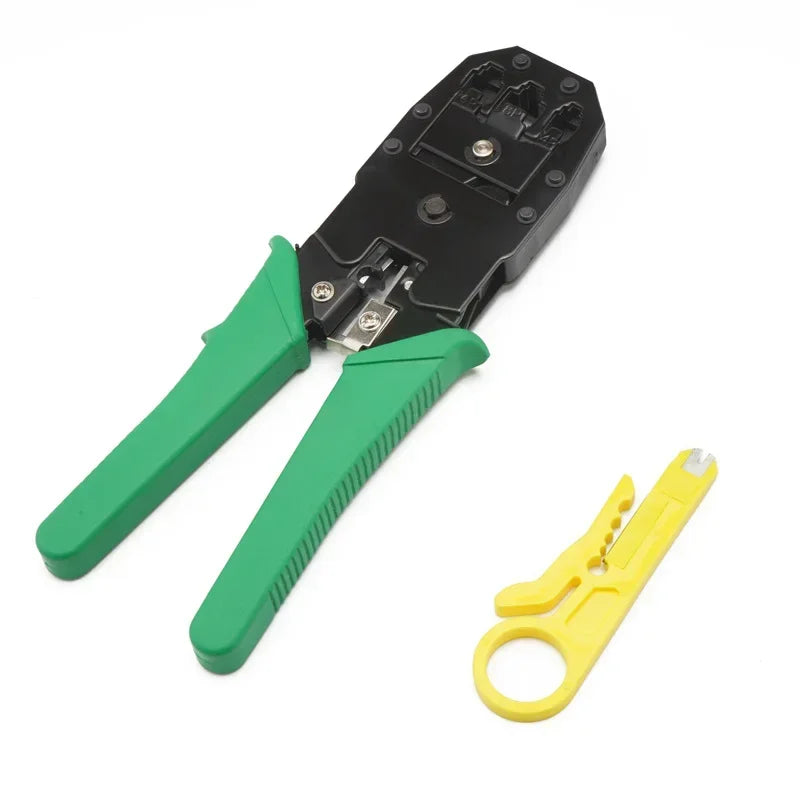 Network Cable Crimping Stripping Pliers & Tester – RJ45 RJ11 Cable Crimping Tool Qme