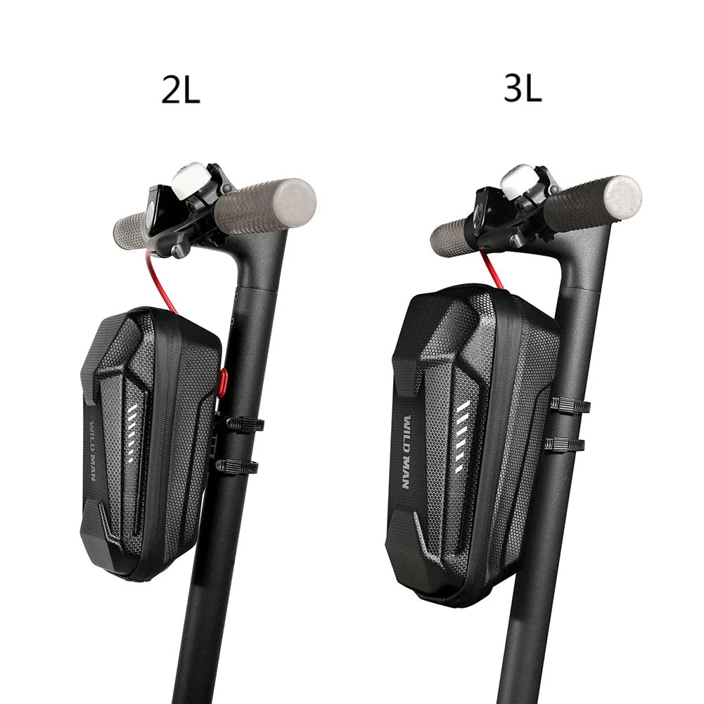 WILD MAN Electric Scooter Front Storage Bag Hard Shell Large Scooter Storage Bag Qme