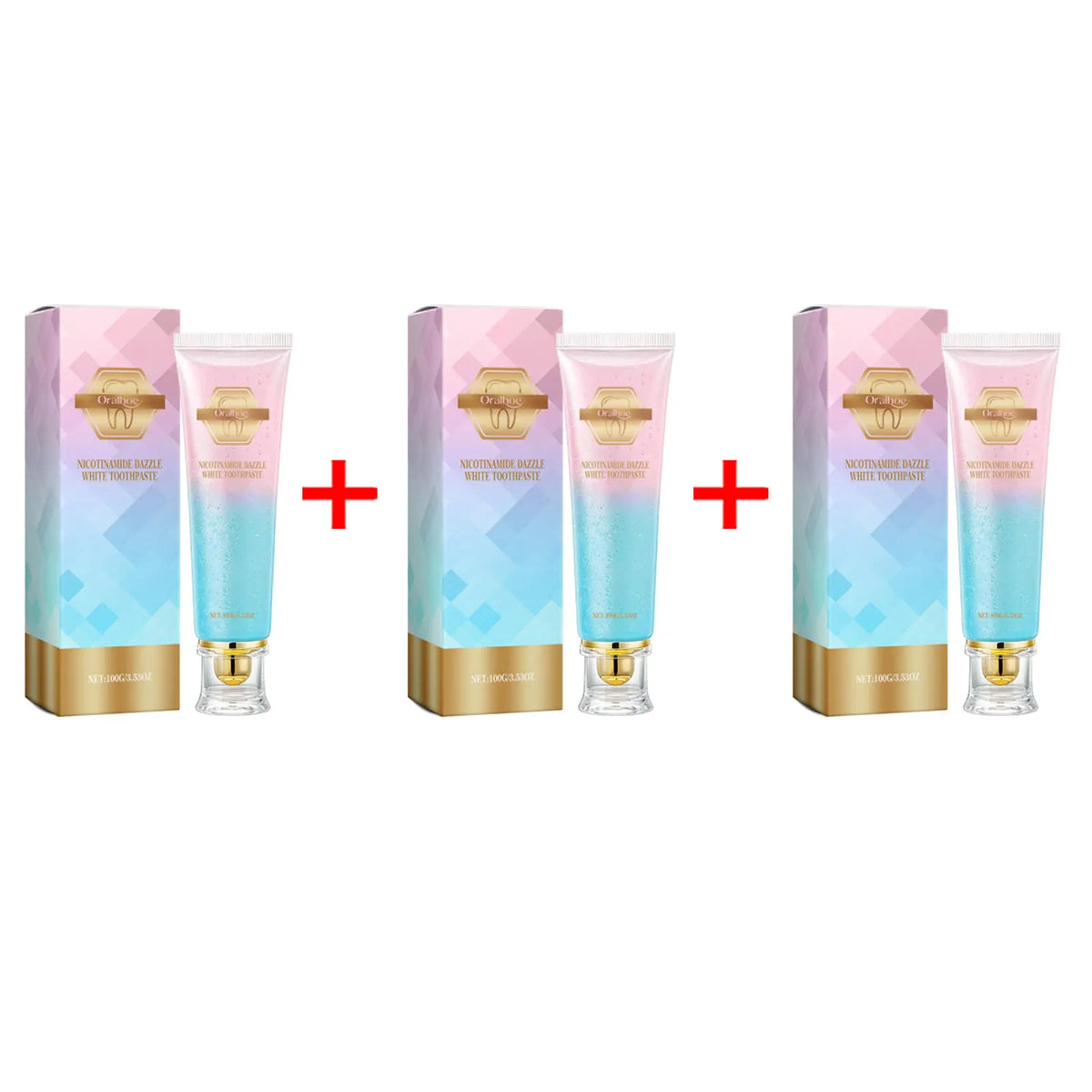 Oralhoe Niacinamide Whitening Toothpaste – Stain & Plaque Whitening Toothpaste Qst 300g boxed