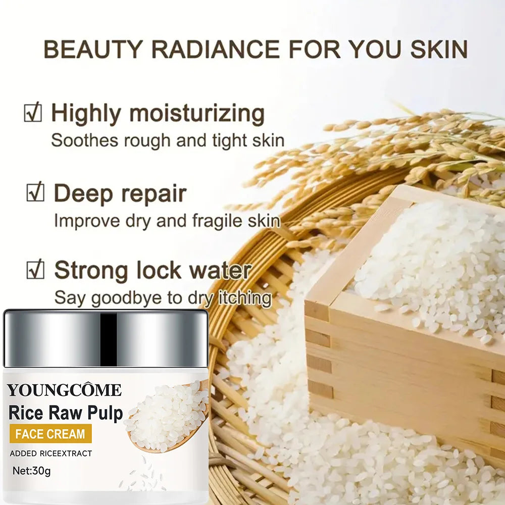 YOUNGCOME Rice Cream – Moisturizing & Firming Face Cream Face Moisturizer Cream Qst