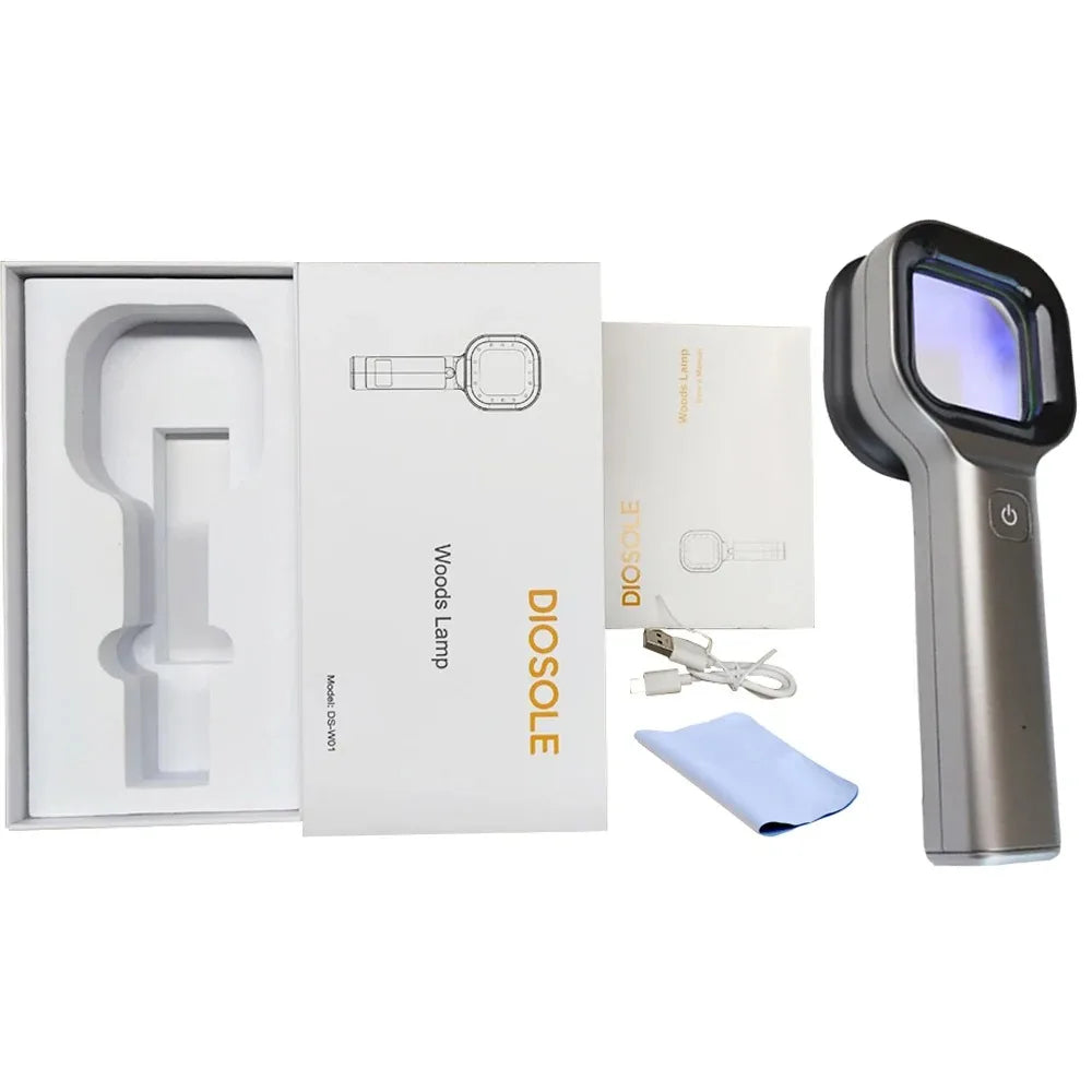 Wood's Lamp UV Skin Analyzer – Handheld 365nm LED for Pets & Humans UV Skin Analyzer Qst DS-W01