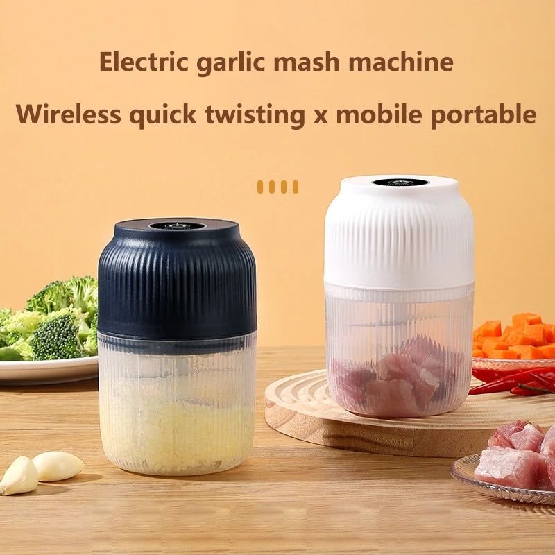 Mini Electric Garlic Crusher – USB Rechargeable Chopper Electric Food Chopper Qst