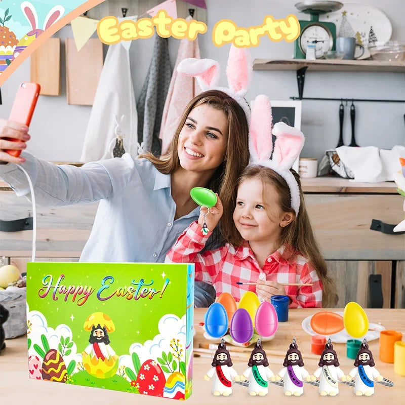 Jesus Mini Figurines Hide & Seek Sunday School Toy Set – 18 Pcs Mini Religious Figurines Qme