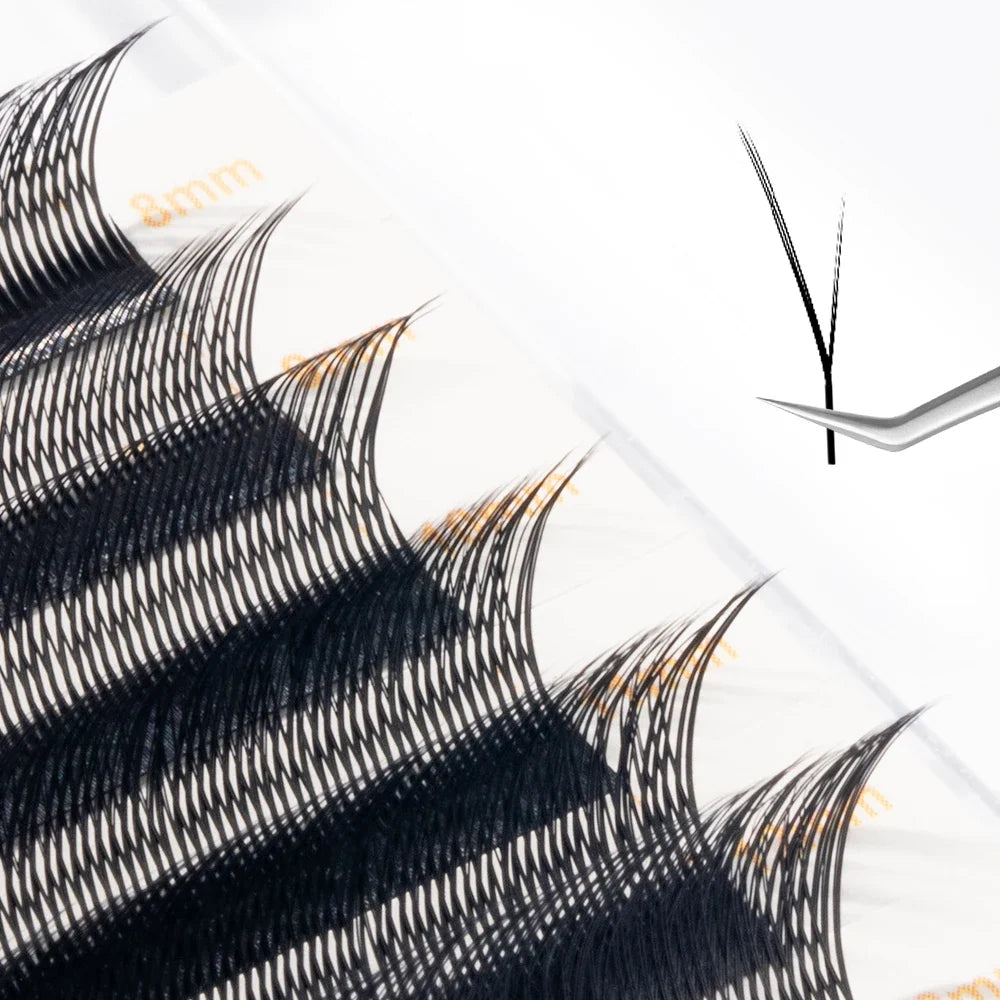 NATUHANA Fox YY Lash Extensions – Matte Black Natural Soft Lash Extensions Qme YY C 0.07mm|12mm