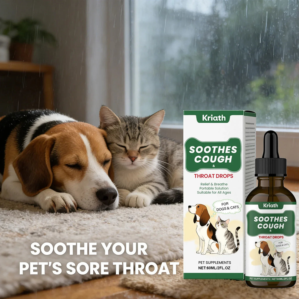 Herbal Throat Wellness Liquid for Pets – Nutritional Supplement Pet Herbal Supplement Qme