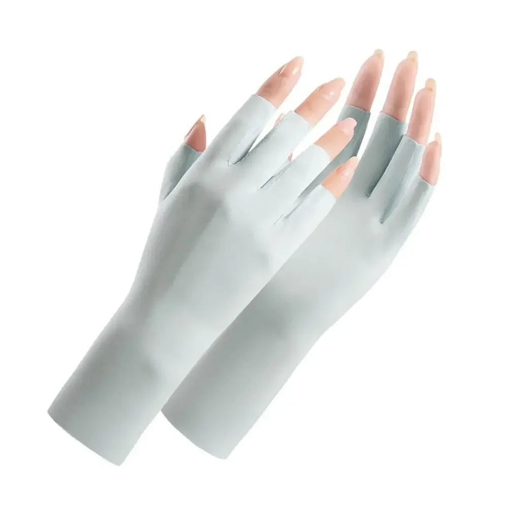 Fingerless UV Protection Gloves – Thin Outdoor Riding, 8 Colors Fingerless Riding Gloves Qme 49QH