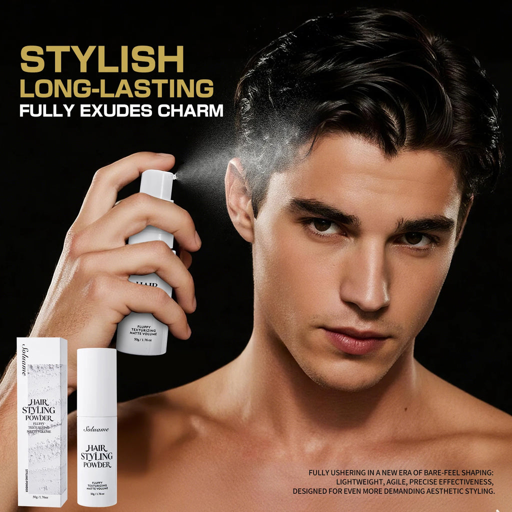 Men's Volumizing Hair Styling Powder – Lightweight & Oil-Free Hair Styling Powder Qst