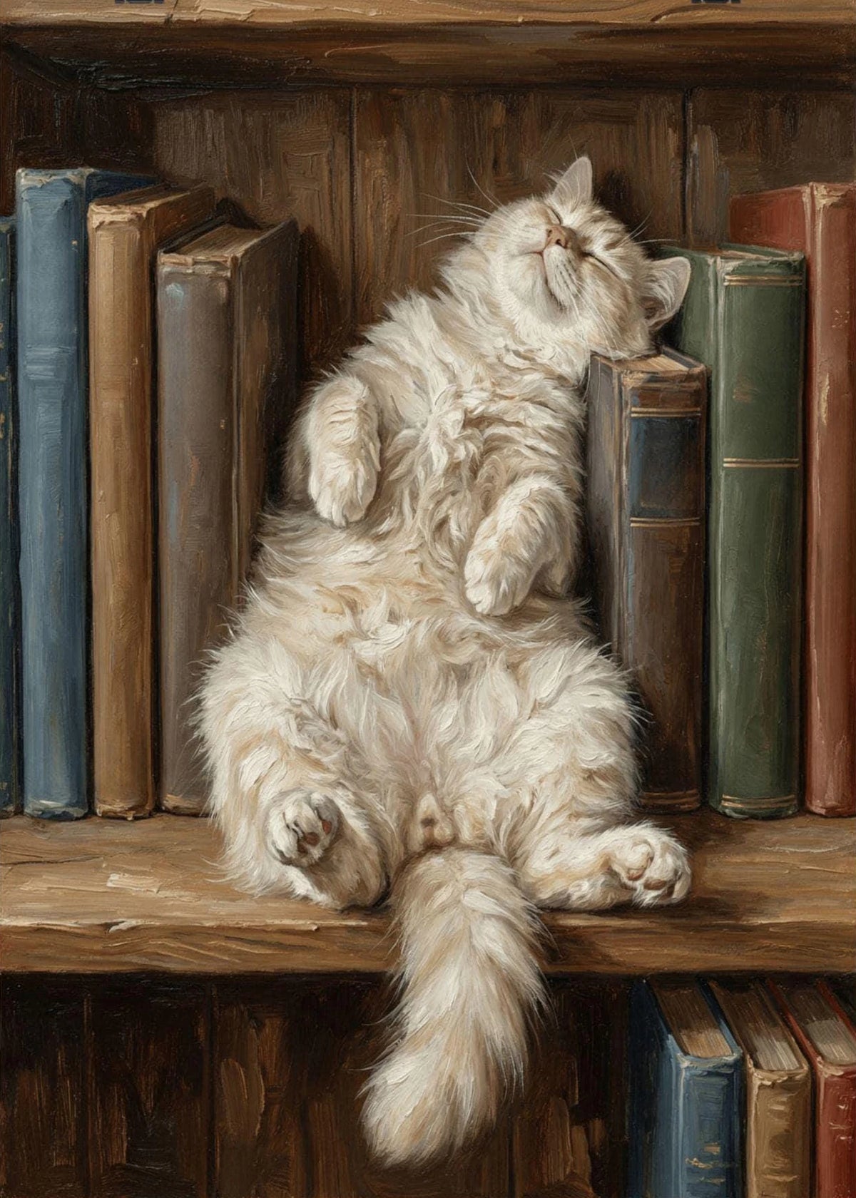 Quirky Cat Canvas Wall Art – Vintage Kitten Print Poster Canvas Wall Art Qst 9 40x50cm Unframed