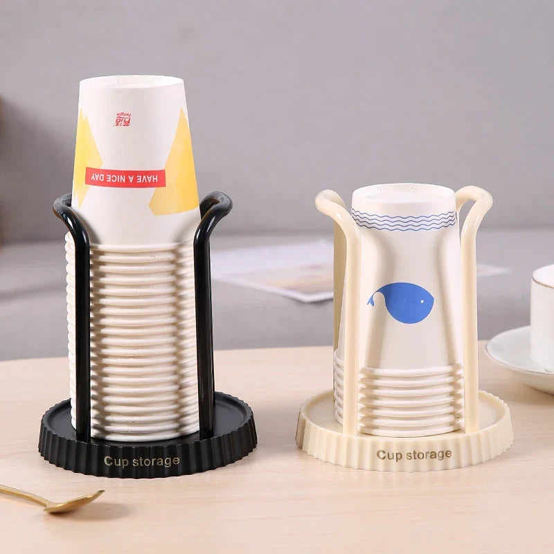 Disposable Paper Cup Holder Dispenser – Multifunctional Kitchen Rack Cup Holder Dispenser Qme