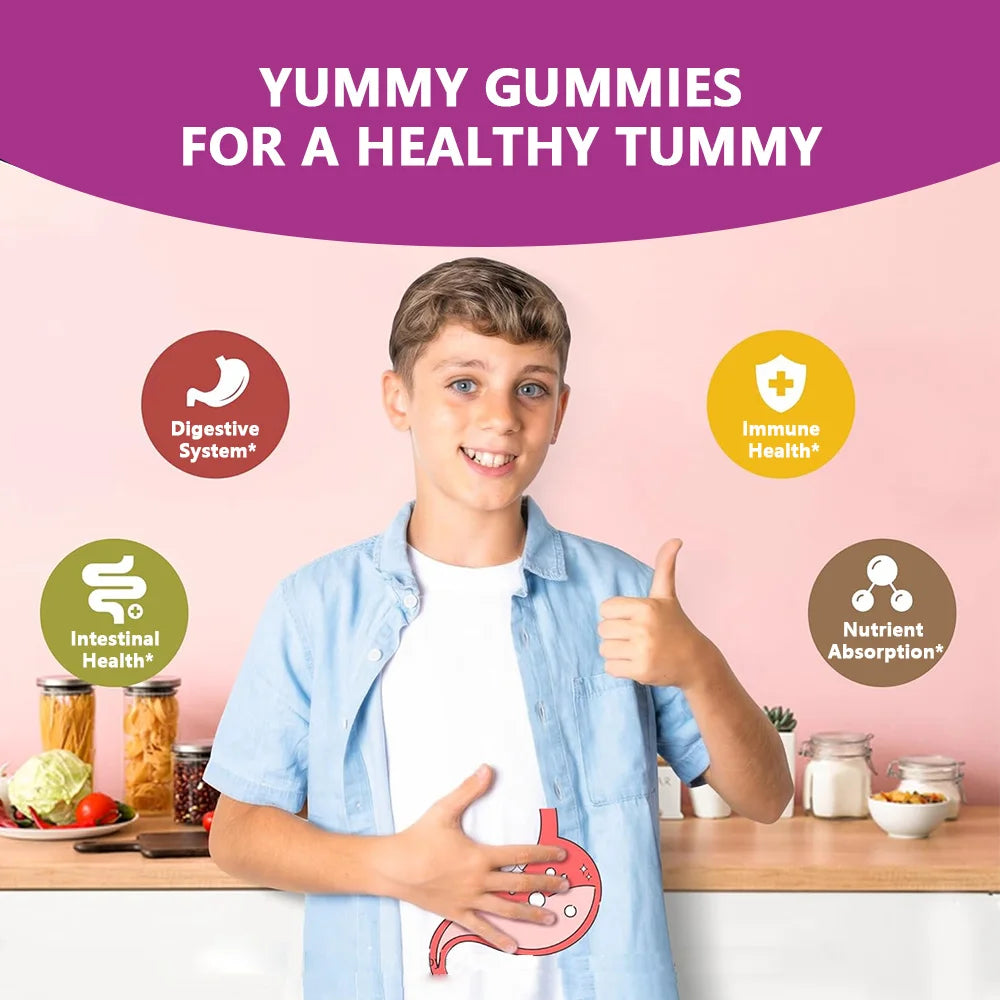 Organic Kids Multivitamin Gummies – A, C, D, E, Zinc & Probiotics Kids Multivitamin Gummies Qst