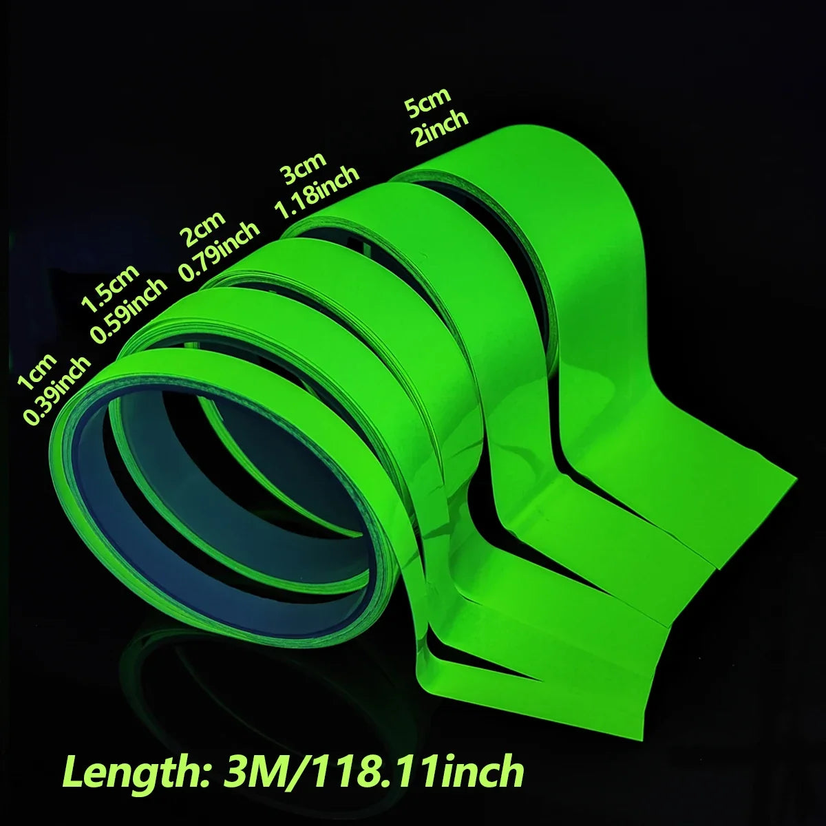 Luminous Glow Tape – Waterproof Fluorescent Night Stickers Glow Tape Stickers Qme