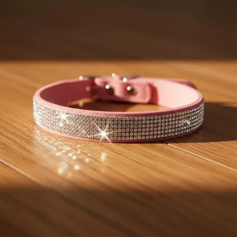 Crystal Glitter Dog Collar | Zinc Alloy Buckle | 7 Colors Pet Collar Qme