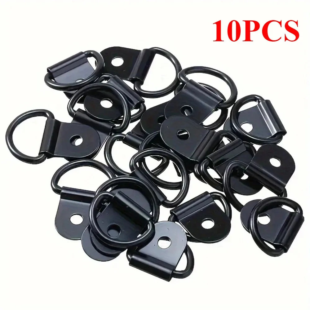D-Ring Tie Down Anchors Stainless Steel Lashing Hooks 10-Pack Tie Down Anchor Qme