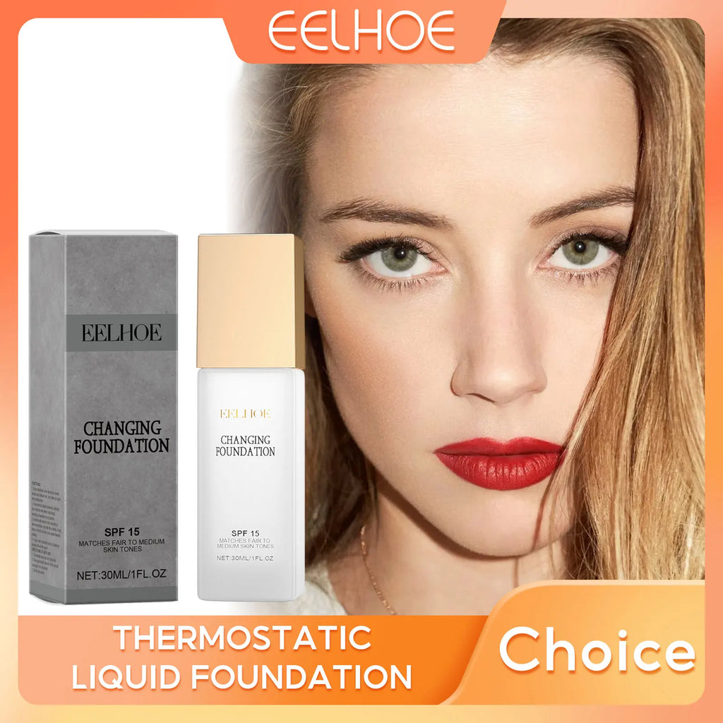 EELHOE SPF 15 Colour Changing Full Coverage Foundation 30ml Liquid Foundation Qst