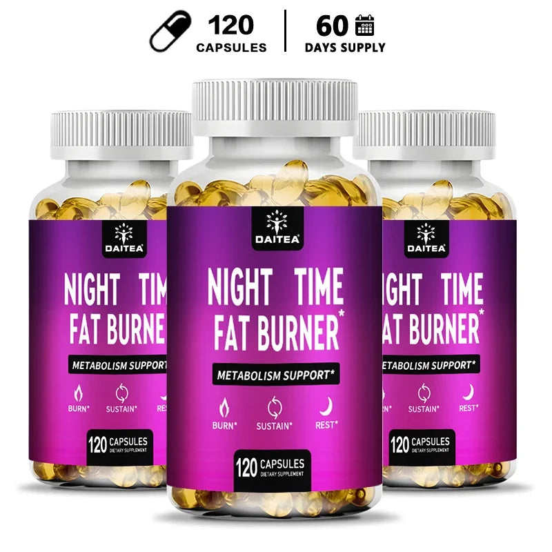 Nighttime Fat Burner – Carb Blocker & Metabolism Capsules Weight Management Supplement Qst