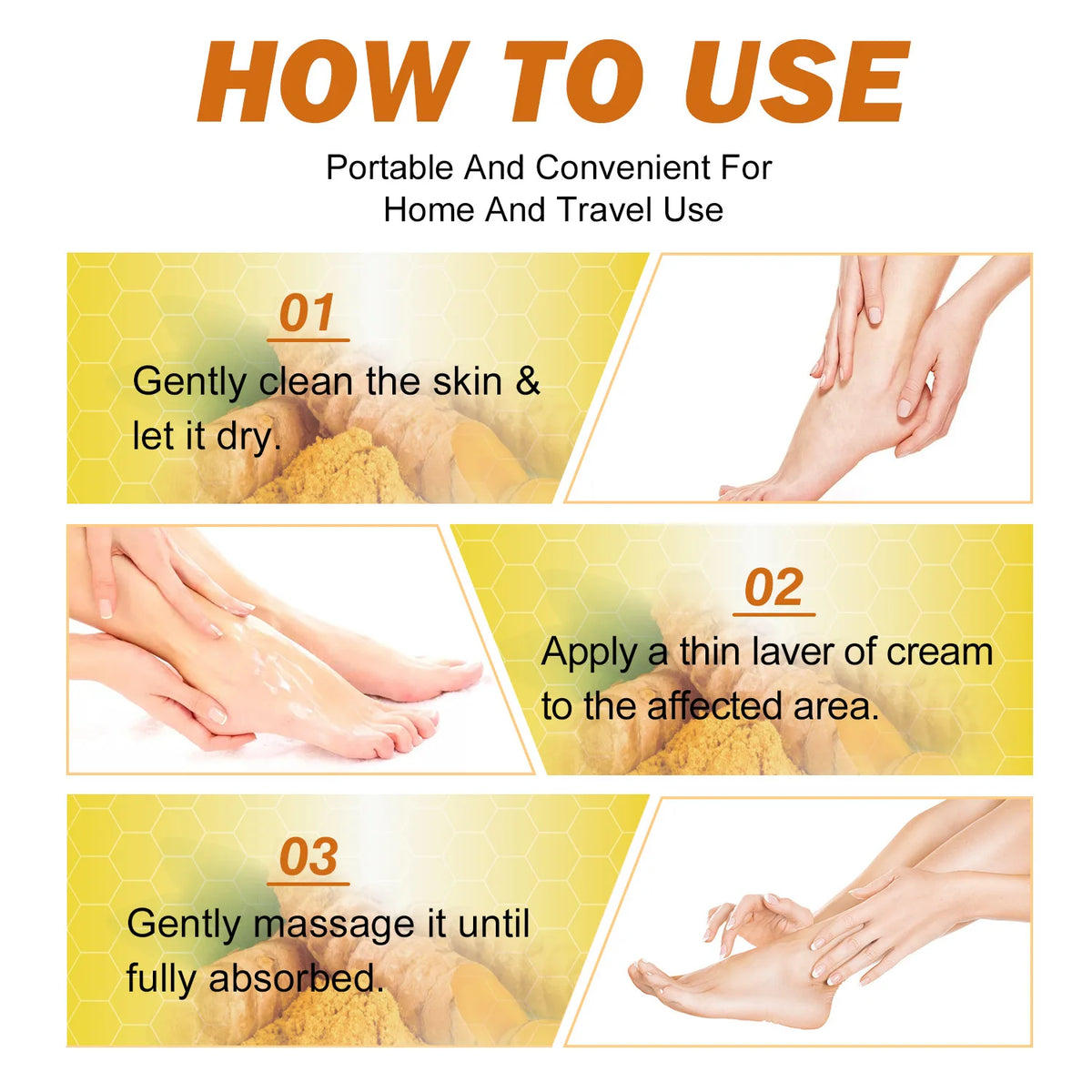 Turmeric Bee Venom Hand & Foot Cream – Deep Moisture 100g Hand & Foot Cream Qst