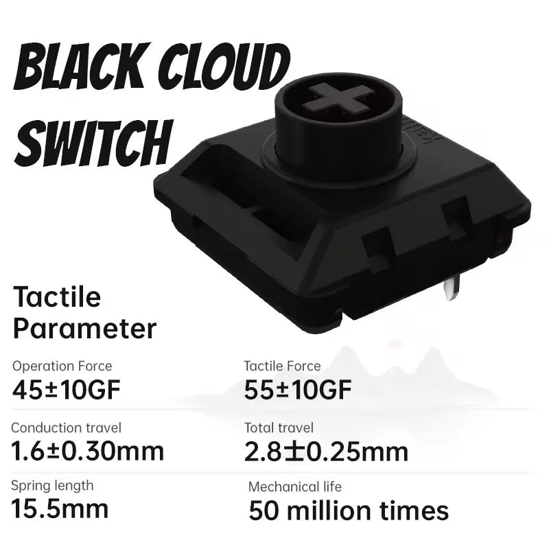 Kailh Low Profile Full POM Switch – Elements Series White Mechanical Keyboard Switch Qme