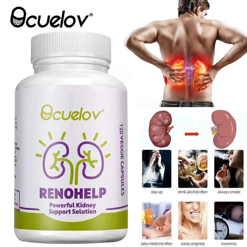 Bcuelov Natural Kidney Support Supplement | 30/60/120 Capsules Kidney Support Supplement Qst
