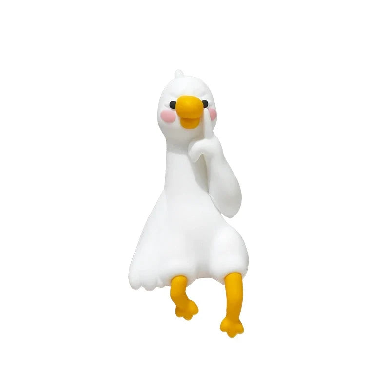 Resin Cartoon Duck Figurine – Desk, Car & Home Decor Ornament Resin Animal Figurine Qme StyleB