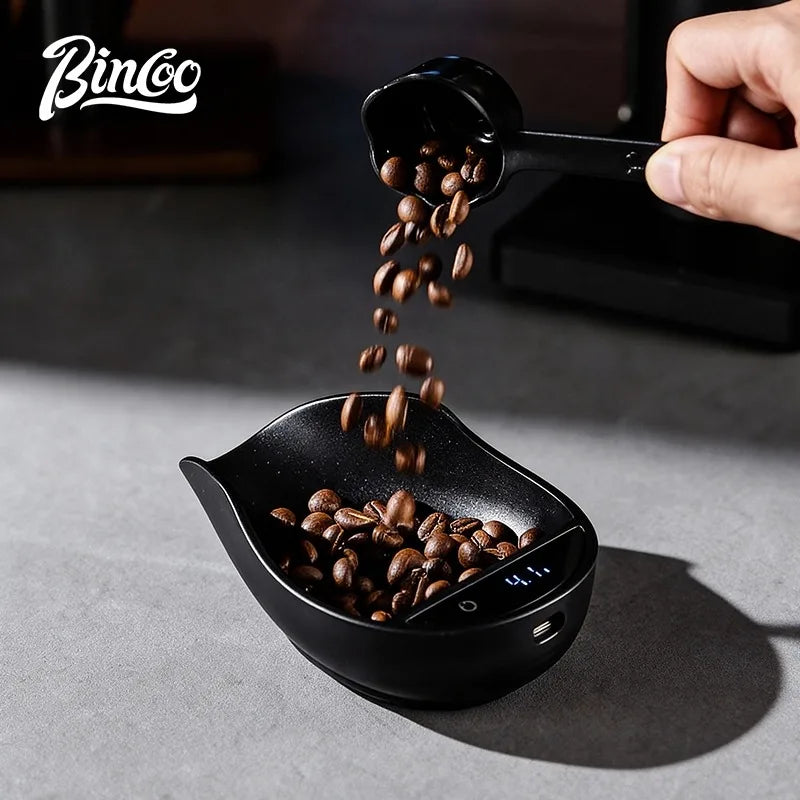 BINCOO Mini Digital Coffee Scale with Bean Weighing Tray Digital Coffee Scale Qst
