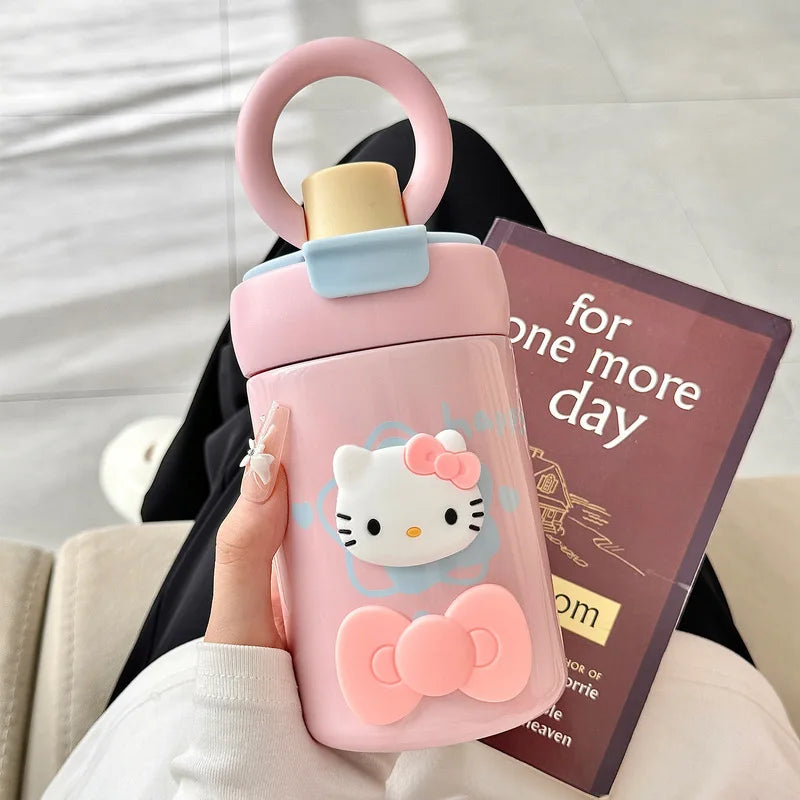 Hello Kitty Insulated Cup – Large Capacity Dual-Use Tumbler Insulated Travel Tumbler Qme