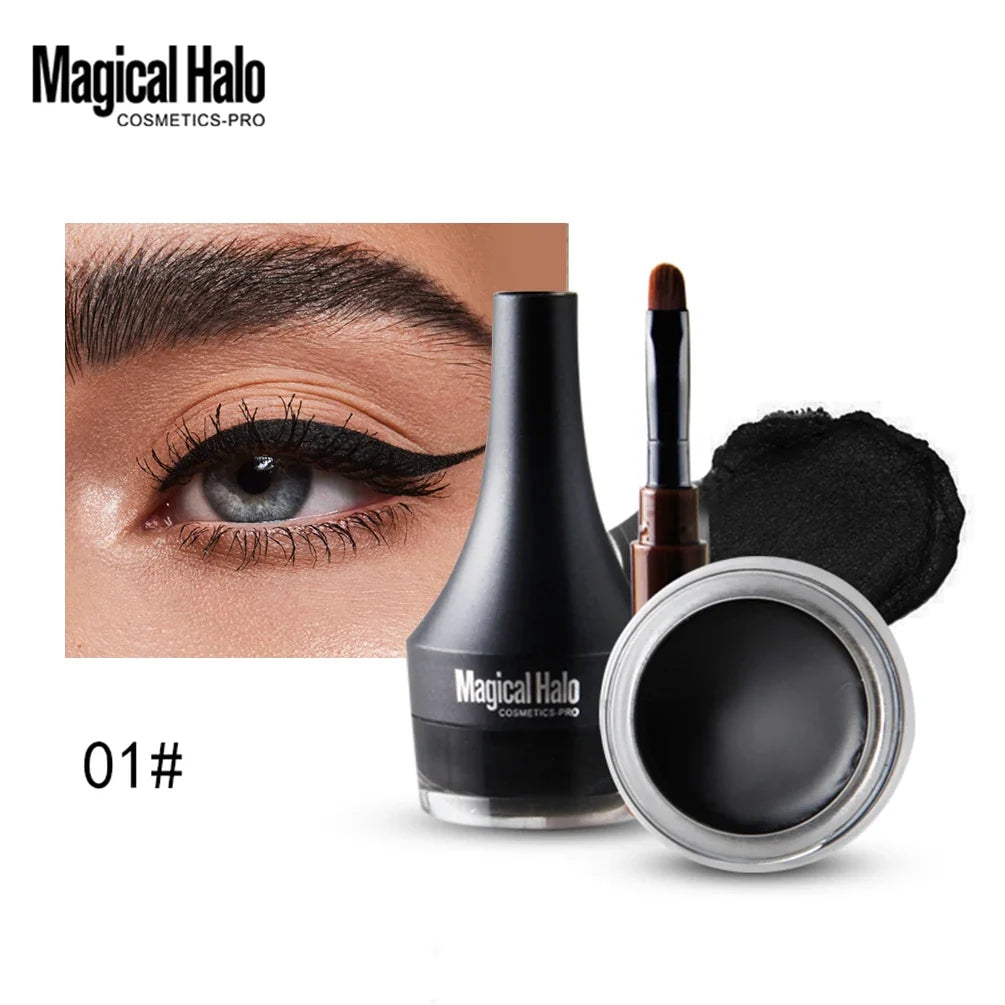 Qme Waterproof Tinted Eyebrow Pomade Gel with Brush Eyebrow Pomade Gel Qme Black China Mainland
