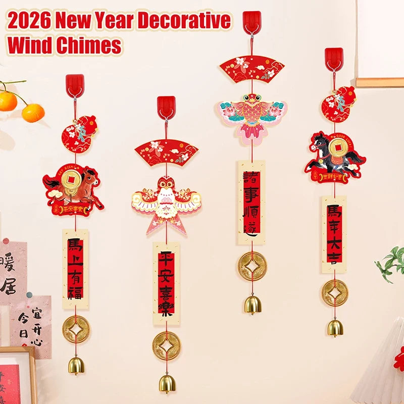 Chinese New Year Wind Chime Ornament | Spring Festival Decor Festive Wind Chime Qme