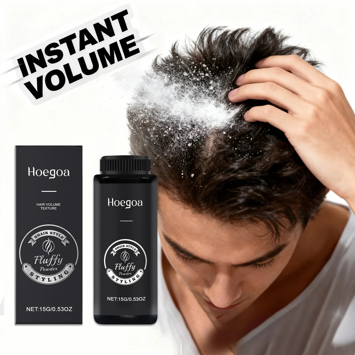 Matte Hair Volumizing Texturizing Powder – Fluffy Fiber Volume Hair Volumizing Powder Qme