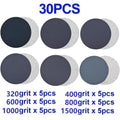 30-Pc Silicon Carbide Wet Dry Sanding Discs 3" 320–1500 Grit Sanding Discs Set Qme Default Title