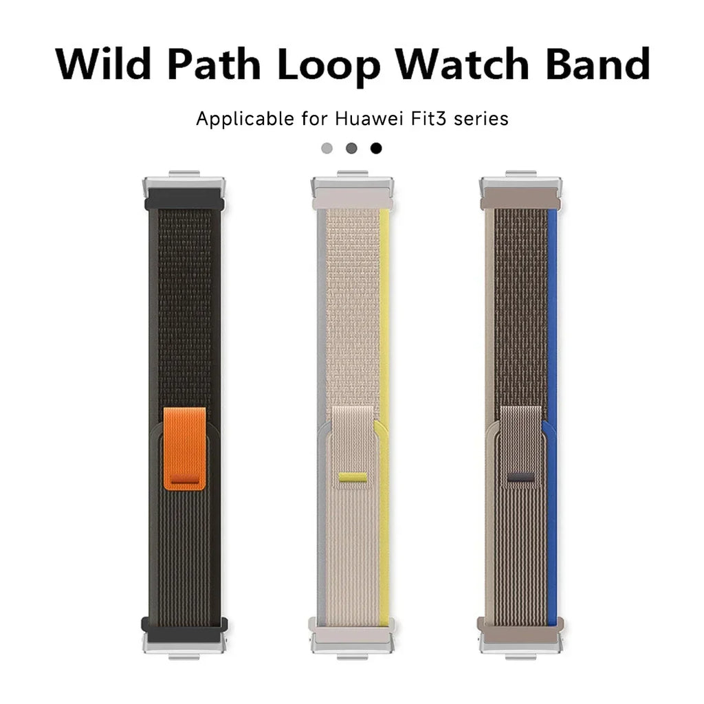 Nylon Trail Loop Band for Huawei Watch Fit 3 2 1 Sport Strap Smartwatch Band Qme