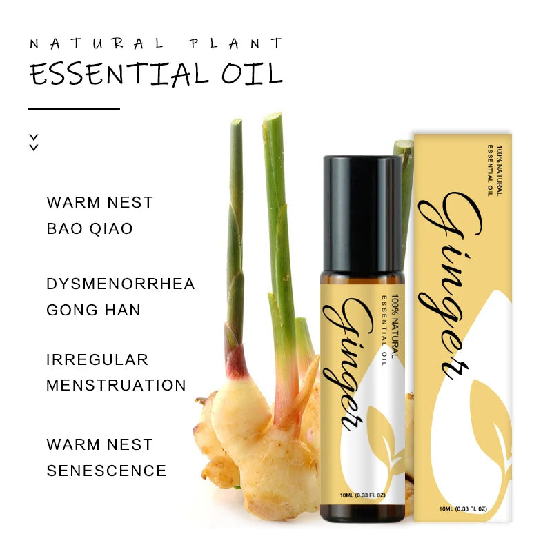 Natural Ginger Massage Oil – Drainage, Relaxation & Skin Care Massage Essential Oil Qst