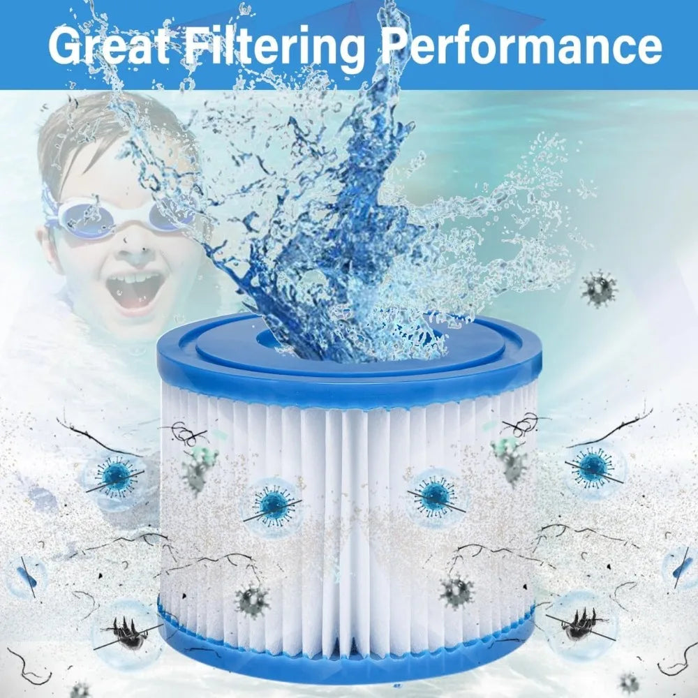 Pool Filter Cartridge Replacement for Bestway & Intex Pumps Pool Filter Cartridge Qme