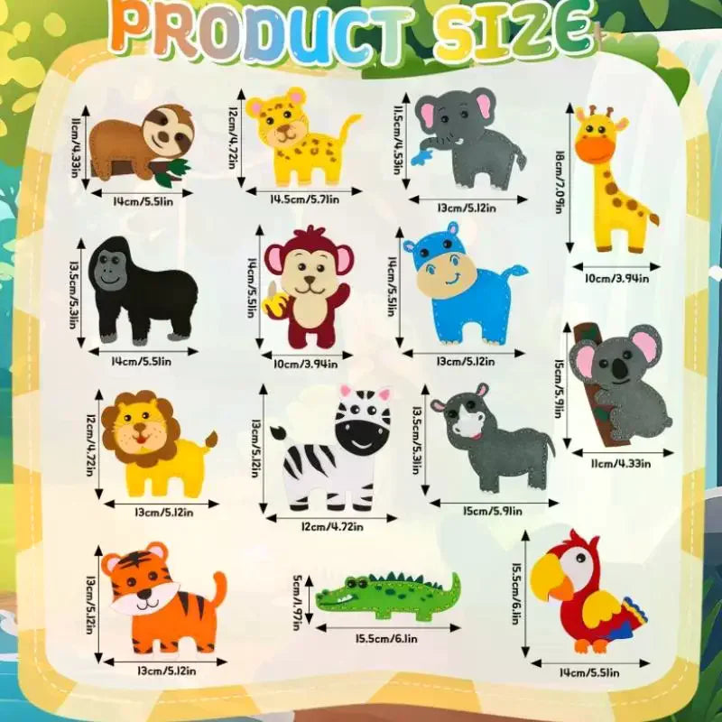 Woodland Animals DIY Felt Sewing Craft Kit for Kids Kids Sewing Craft Kit Qme
