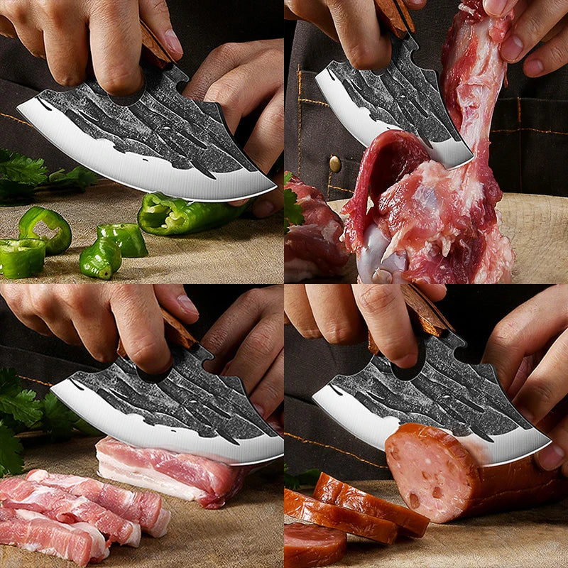 Damascus Pattern Chef Knife – Sharp Japanese-Style Kitchen Knife Chef Knife Qst