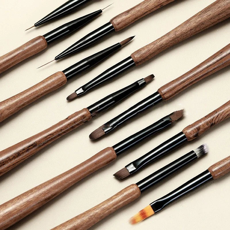 Sandalwood Round Nail Art Liner Brush – DIY Painting Pen Nail Art Brush Qme