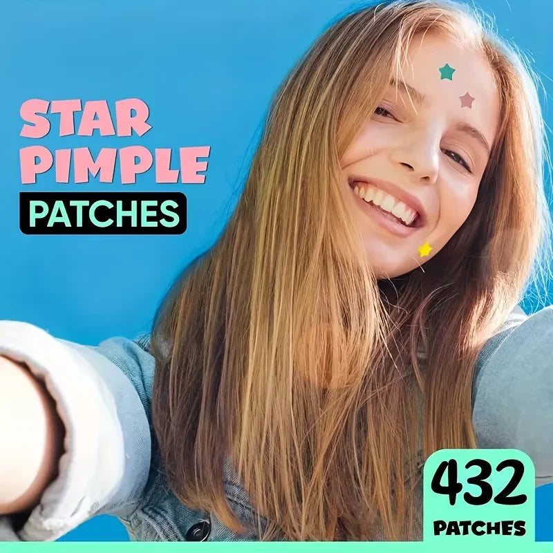 432-Pc Star Acne Patches – Colorful Invisible Spot Covers Acne Patch Stickers Qst