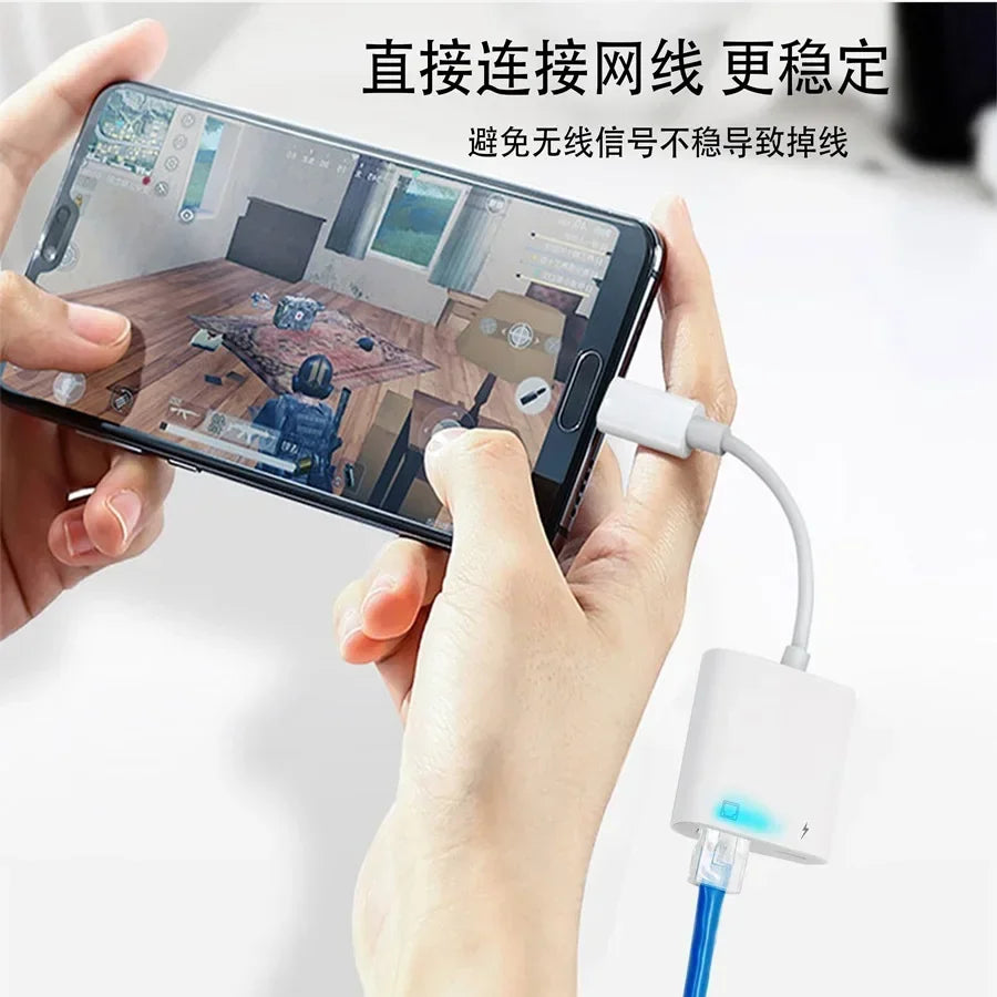 RJ45 Network Adapter Cable for Mobile Phone | Ethernet Converter Network Adapter Cable Qme