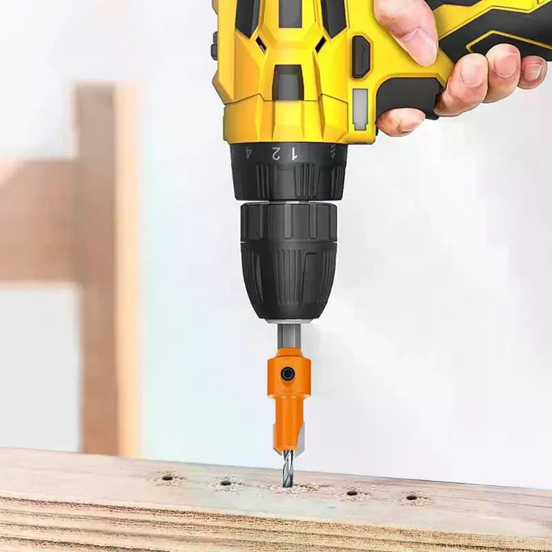 HSS Countersink Router Bit & Screw Extractor Set – 5 Shanks Countersink Drill Bit Set Qme
