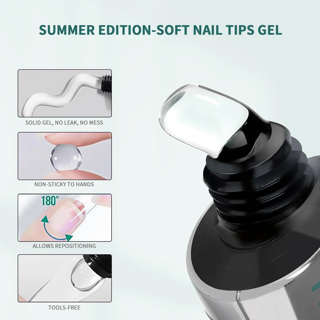 Nailpop Soft Gel Press-On Nail Tips – Vitamin E Formula Gel Press-On Nails Qme