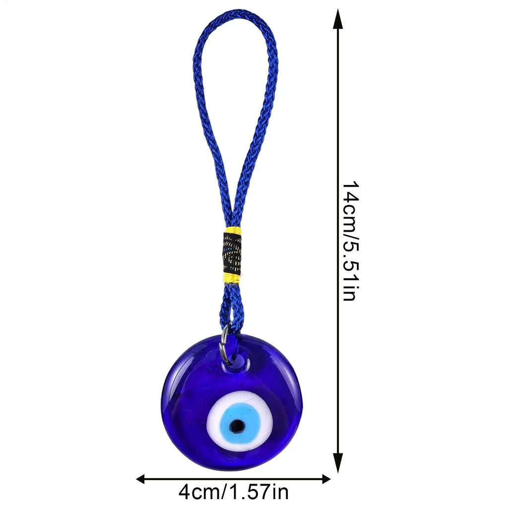 Evil Eye Charm 4-Piece Turkish Good Luck Glass Decor Set Decorative Charm Set Qme