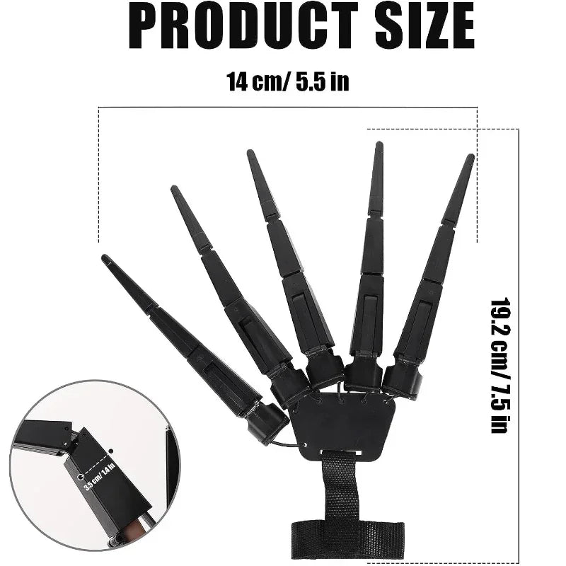 Halloween Articulated Skeleton Fingers Cosplay Hand Prop Costume Prop Qme