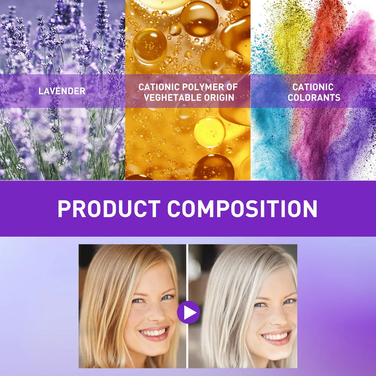Purple Toning Shampoo – Cover Gray & Fade Yellow After Bleach Purple Toning Shampoo Qme