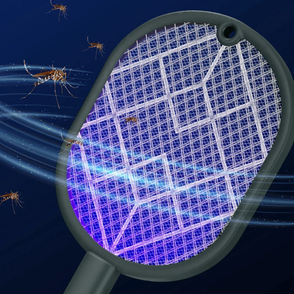 2-in-1 USB Rechargeable Electric Fly Swatter & Insect Killer Electric Fly Swatter Qme