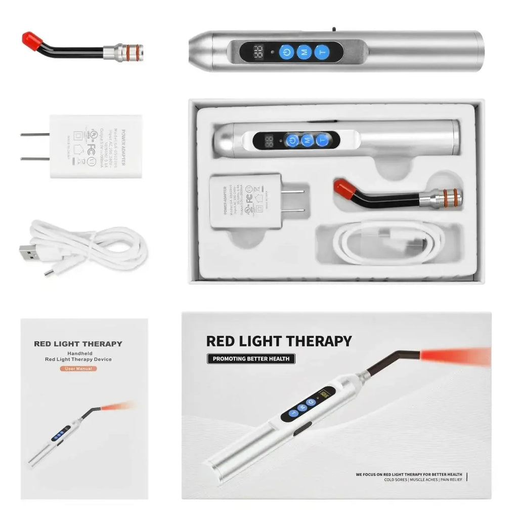 Vilnason Red Light Therapy Wand 660nm 850nm – Face & Body Light Therapy Wand Qst