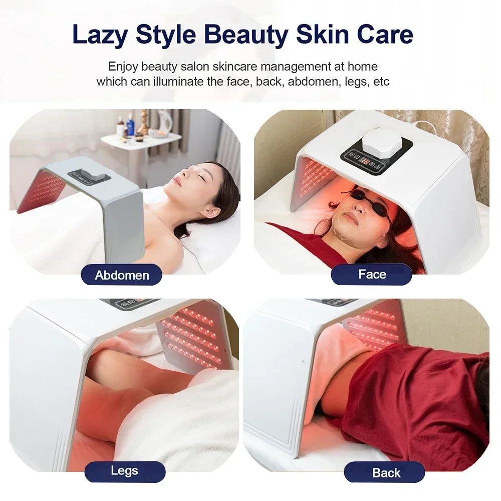 7-Color LED Photon Face Mask with Nano Spray | PDT Skin Care LED Photon Skin Mask Qst